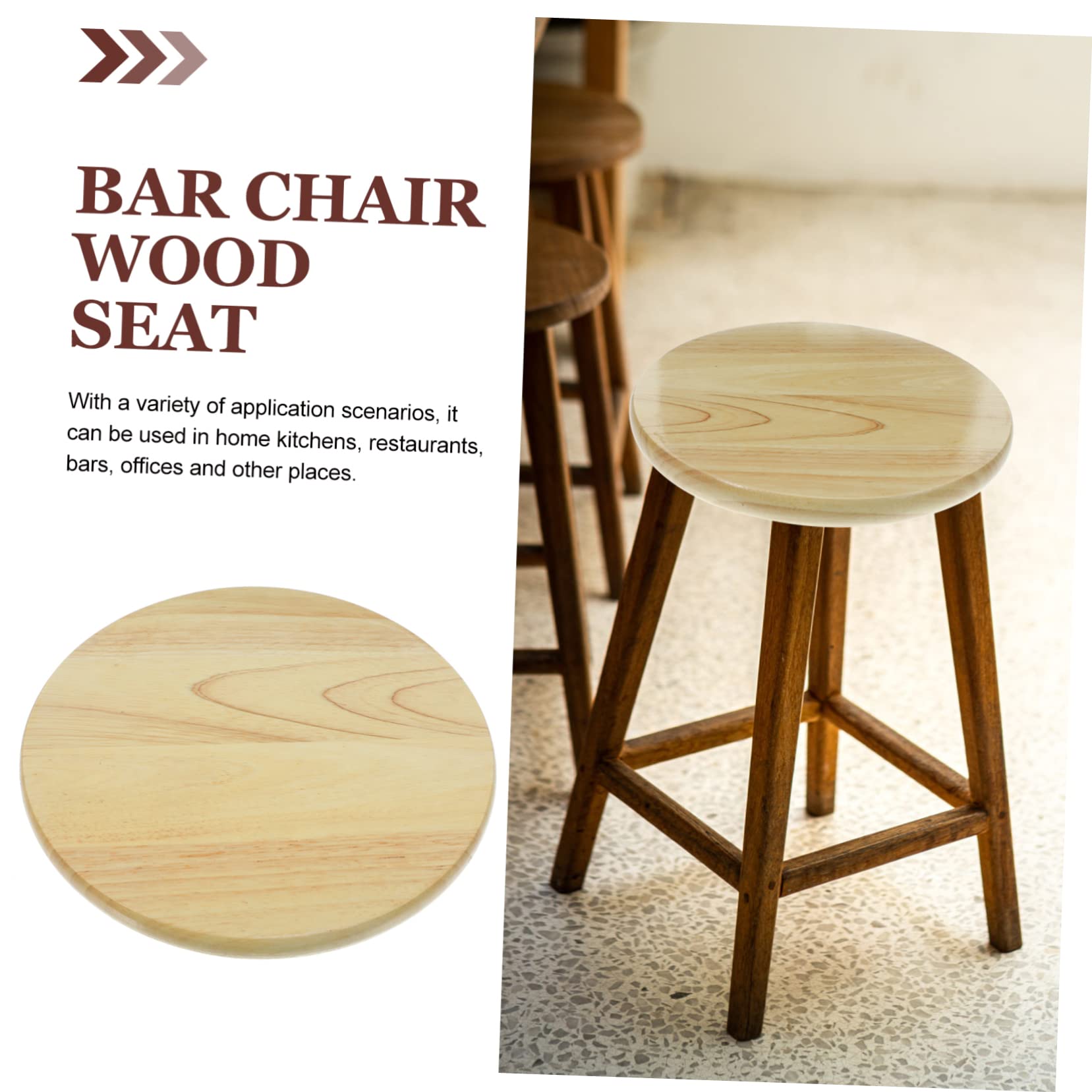 Amazon｜HOMOCONO 木製丸型スツール座面交換用パーツ 滑らか仕上げ